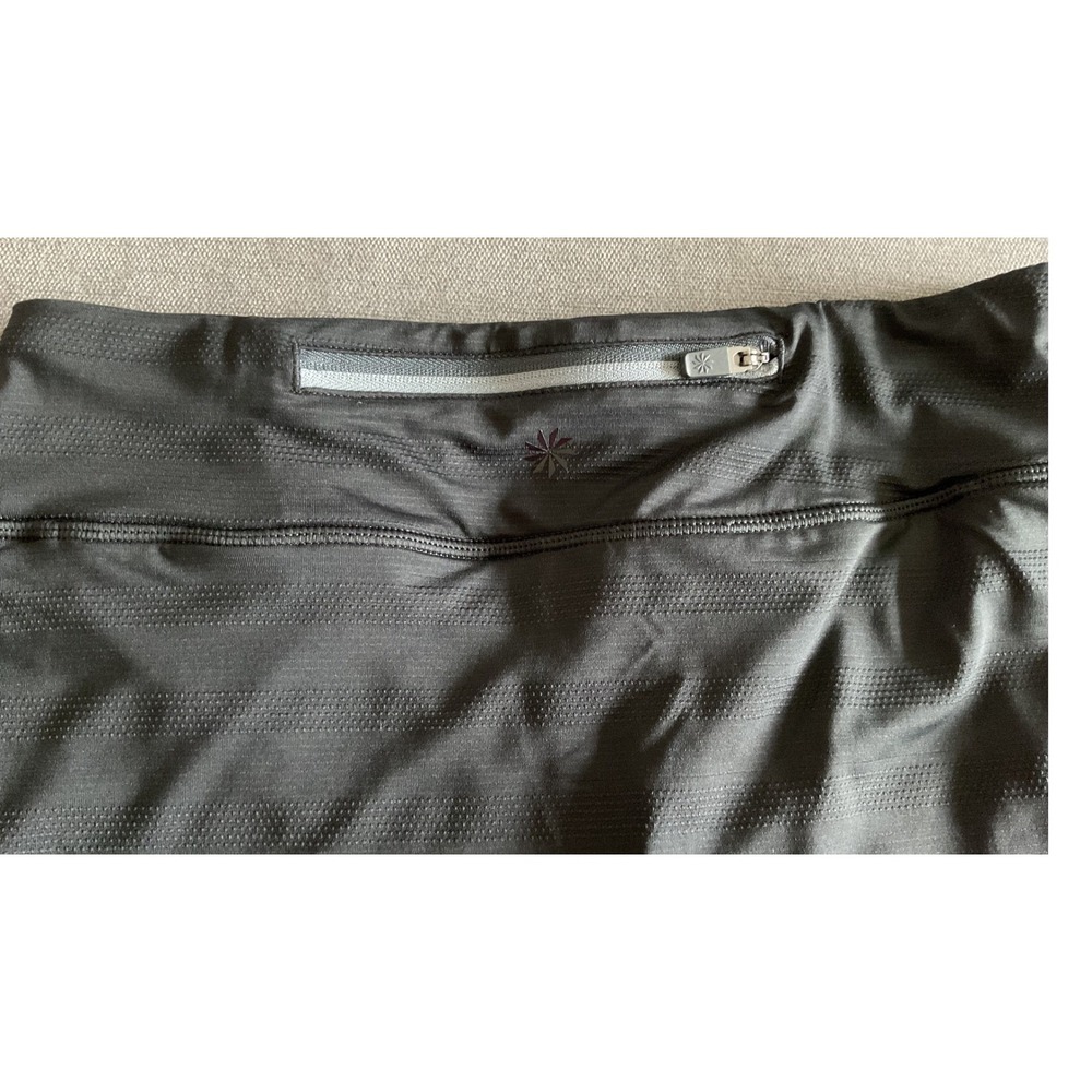 Athleta Girl Black Swing Skort Tiered Athletic Skirt Shorts XL 14 Zipper Pocket - Picture 3 of 7